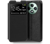 Cool Funda Flip Cover Liso Negro para Oppo Reno 12 F 4G / 5G / Reno 12 FS 4G / 5G