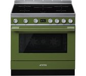 Smeg Portofino CPF9IPOG Cocina de Inducción 5 Zonas + Horno Pirolítico Verde