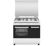 Vitrokitchen CB961PBB Cocina a Gas Butano 5 Fuegos con Porta-Bombona Blanca