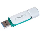 Pendrive Philips FM25FD75B Snow-Series 256GB USB 3.0 Blanco Llavero Capuchón