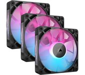 Corsair iCUE LINK RX120 RGB Starter Kit 3 Ventiladores Suplementarios PWM Negros