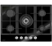 Infiniton 78GLN52 Placa de Gas 5 Zonas 70cm Cristal Negro
