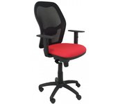 Piqueras y Crespo Jorquera Silla Malla Negra Asiento Bali Rojo