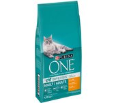Pack ahorro: PURINA ONE Bifensis pienso para gatos - Adulto pollo y cereales integrales (2 x 9,5 kg)