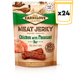 24 x 100 gr Carnilove Dog Adulto Jerky en barritas sabor Pollo Faisan