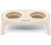 Comedero Bebedero Freedog para Perros y Gatos en Color Beige 2 x 500 ml