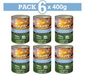 6 unidades Comida húmeda Arquivet Wet DOG FOOD 400g SENIOR & LIGHT Pollo