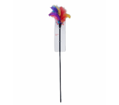 Caña Suave con Plumas y Cascabel Juguete para Gatos Colti 37 cm