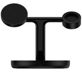 Baseus Swan 3 en 1 Soporte Cargador Inalámbrico MagSafe 20W Negro para iPhone/Watch