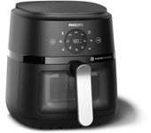 Freidora de aire Philips Airfryer NA221/00 4,2L 1500W RapidAir Ventana Digital Plata