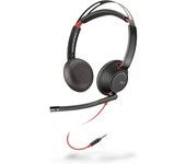 Auriculares POLY con cable 3.5 mm con micrófono retráctil y diseño circumaural negro