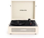 Tocadiscos Create Maletín Bluetooth Altavoces Integrados 6W Reproducción MP3 USB/SD