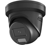 Cámara de Seguridad IP Hikvision Pro Turret 4MP ColorVu WDR Audio IA Exterior Negra