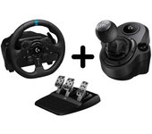 Logitech Pack G923 Volante y Pedales para PS4/PS5/PC + Driving Force Shifter