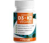 ProFuel Vitaminas D3 + K2 veganas, 120 comprimidos