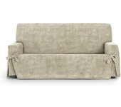 Eysa Funda sofá 2 plazas antimanchas con lazos crudo 140 - 180cm