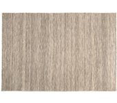 MACABANE Alfombra rectangular de lana blanco y caqui de 200x290 cm