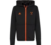 Adidas - Chaqueta Messi Full-zip Hoodie Niño, Unisex, Black-App Solar Red-App Solar Red, 176 cm