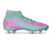 Nike - Bota de fútbol Air Zoom Mercurial Superfly 10 Academy FG/MG, Unisex, Ocean Cube-Pink Blast, 8 USA
