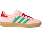 Adidas - Zapatilla Gazelle Indoor Mujer, Mujer, Court Green-Glow Pink-, 5 UK