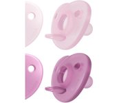 Lote de 2 chupetes para recién nacido Philips AVENT Soothie Corazón rosa claro liso