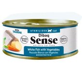 Dibaq Sense Gato Adult Grain Free Sterilized Pescado Blanco con Vegetales Latas 24 x 70 gr
