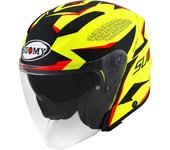 Suomy Speedjet Luminism Casco Jet - Negro Amarillo