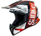 Suomy X-Wing Amped E06 Casco de motocross - Negro Blanco Rojo (S)