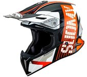 Suomy X-Wing Amped E06 Casco de motocross - Negro Blanco Naranja (XS)
