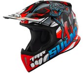 Suomy X-Wing Snake E06 Casco de motocross - Negro Blanco Rojo (L)