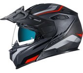 NEXX X.Vilijord Hiker Casco - Negro Gris Rojo (XS)