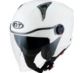 KYT D-City Plain Casco Jet - Blanco (L)
