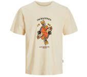 Camiseta jack & jones joranatomy skull ss crew neck sn niño antiq