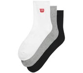 Calcetines de tenis wilson quarter top sock blanco brillante/negr