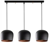 Regleta colgante harvey 22 negro (3 luces)
