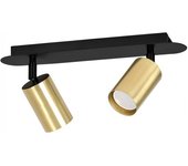 Regleta de focos tao negro/oro (2 luces)