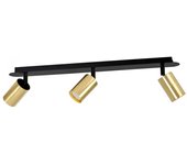 Regleta de focos tao negro/oro (3 luces)