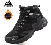 HIKEUP Winter Boots High Altitude Hiking Shoes Outdoor Field Training Boots High-Top Men Climbing Snow Shoes Men Plus Size