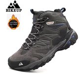 HIKEUP Winter Boots High Altitude Hiking Shoes Outdoor Field Training Boots High-Top Men Climbing Snow Shoes Men Plus Size