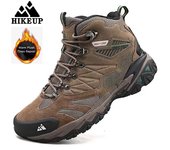 HIKEUP Winter Boots High Altitude Hiking Shoes Outdoor Field Training Boots High-Top Men Climbing Snow Shoes Men Plus Size