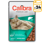 24x100 Gr Pack De Bolsitas Calibra Para Gatos Esterilizados Con Hígado