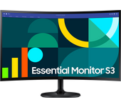 Samsung Monitor Curvo 27” Essential S3 S36GD FHD 100Hz - Negro, Negro