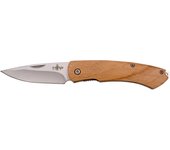 Navaja Third N67 mango de madera de haya, hoja de acero 420 acabada satinada de 7 cm, navaja de bloqueo de forro.