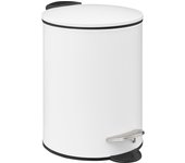 Cubo de basura 3L metal blanco
