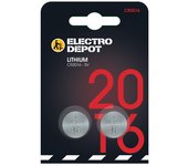 Pack pilas ELECTRO DEPOT Lithium CR2016 x 2 uds