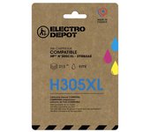 Cartucho de tinta ELECTRO DEPOT compatible con HP H305 XL 3 colores