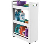 Carrito de almacenaje con ruedas 3 niveles blanco