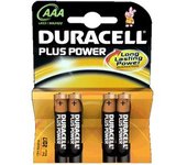 Duracell - Pack 4 Pilas AAA Plus Power