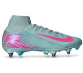 Nike - Bota de fútbol Air Zoom Superfly 10 Elite SG-Pro, Unisex, Ocean Cube-Pink Blast, 11 USA