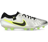 Nike - Bota de fútbol Tiempo Legend 10 Elite AG-Pro, Unisex, Mtlc Silver-Black-Volt, 7,5 USA